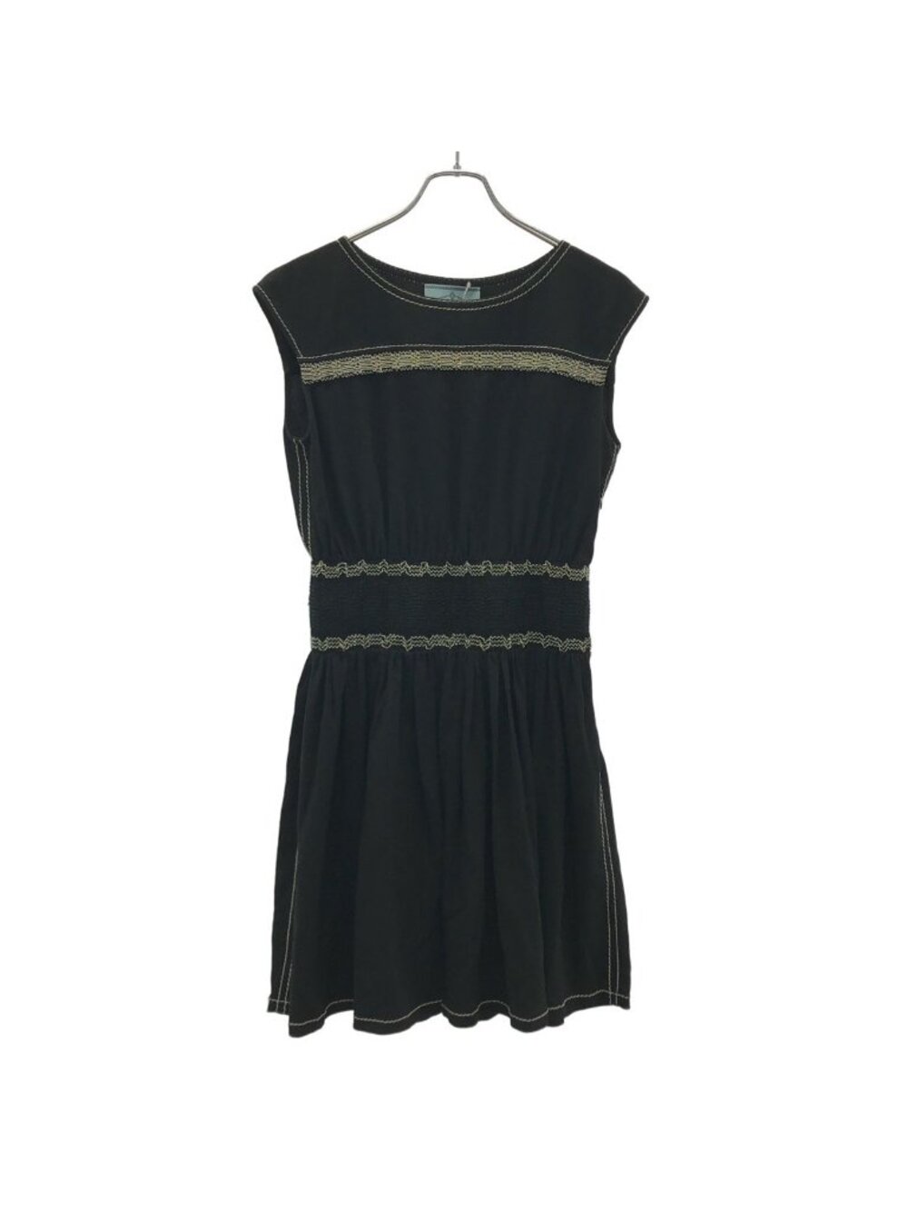 Prada Sleeveless Stitch Design Dress Black